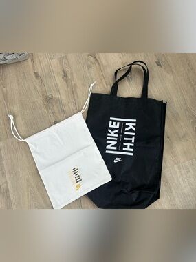 Nike Kith Black reusable Bag with Nike shoe  dust bag